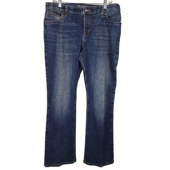 Wrangler Q-Baby Medium Wash Whiskering Women's Bootcut Jeans 13 x 32 - Picture 1 of 6